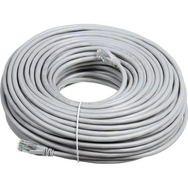 Ethernet kábel CAT6 RJ45 Gigabit 50M szürke