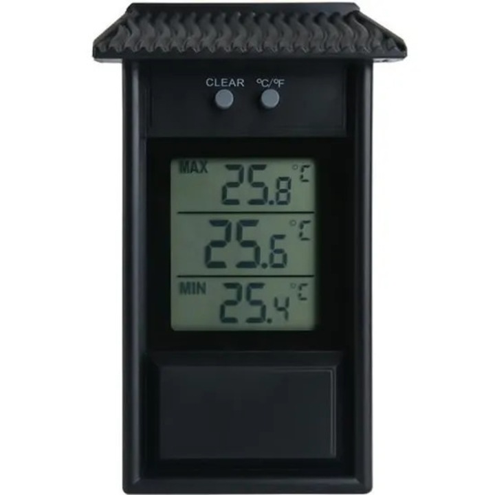 Termometru digital Min Max pentru gradina, interior sau exterior, verde