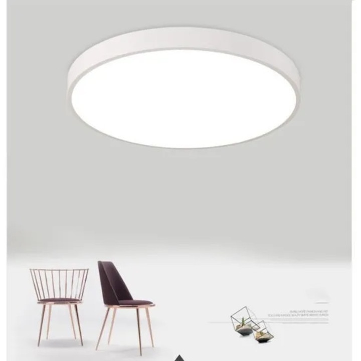 LED плафониера бяла 22W, 1700LM, 4000K, O22x5cm