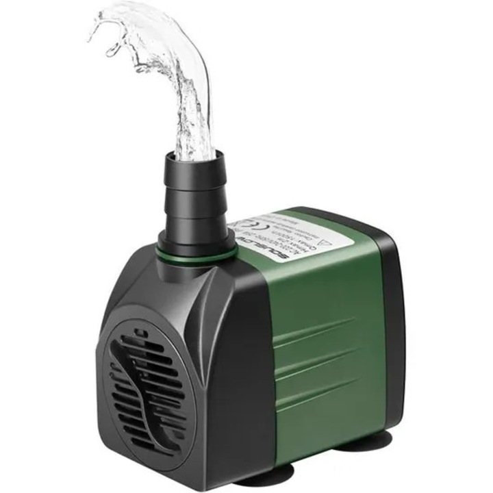 Pompa submersibila apa 25W 1500L/h 2 duze pentru acvariu, iaz, fantani de gradina, sistem hidroponic