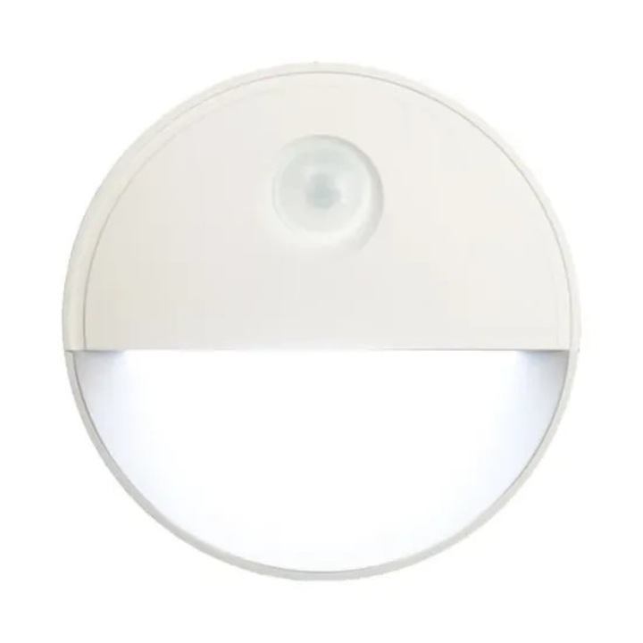 Set 2 veioze cu senzor de miscare, LED, alimentare cu baterii, autoadezive, pentru interior