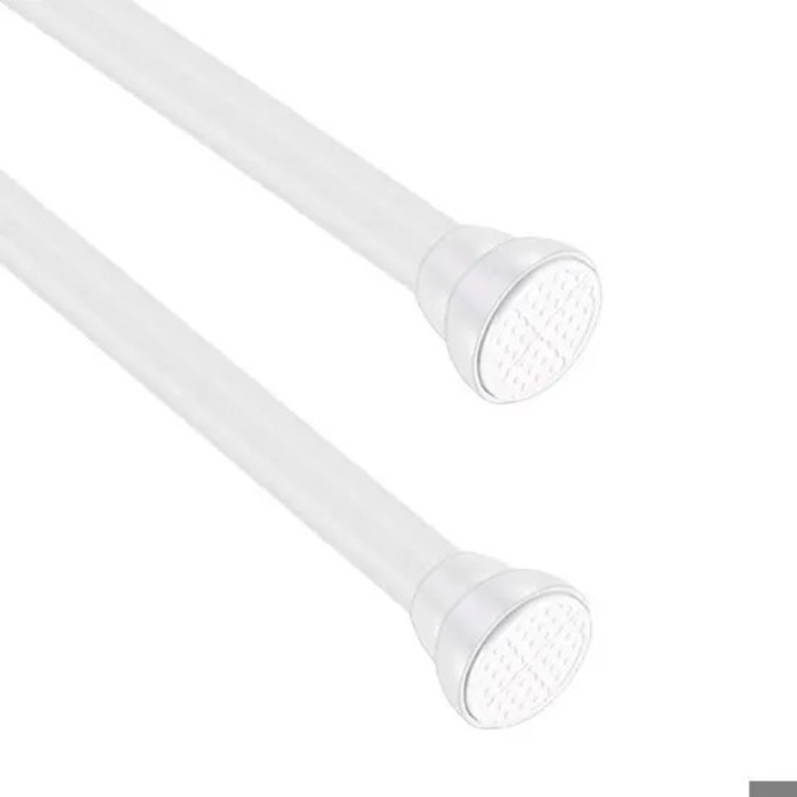Sine perdea extensibila fara gaurire, 70-120 cm, diametru 25 mm, alb, 1 bucata
