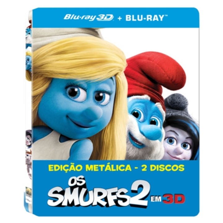 Film Blu-ray Smurfs 2 (Steelbook) Set x2, 3D+2D
