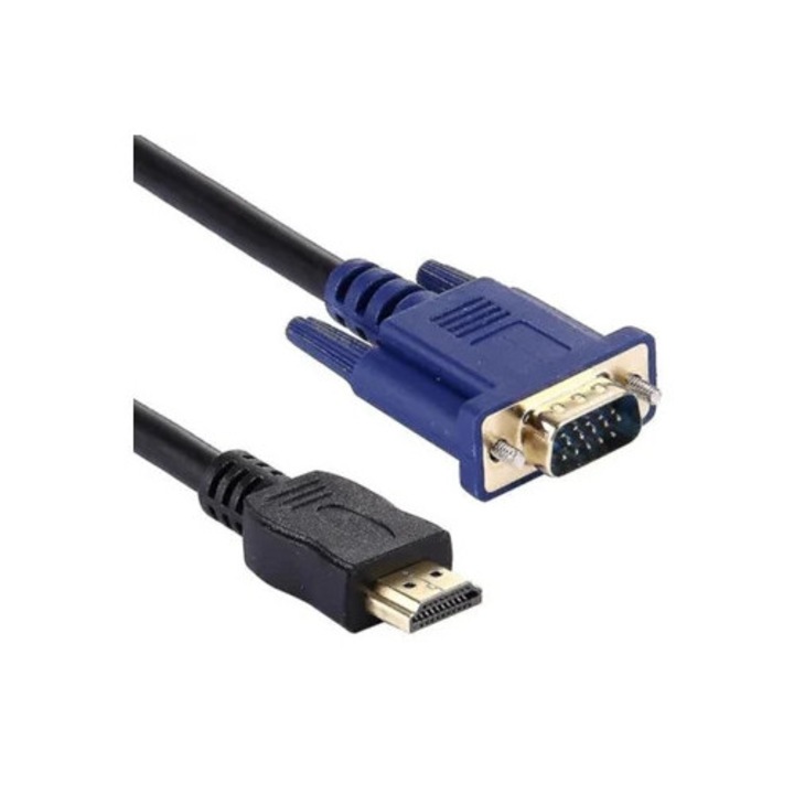 Cablu video 1.8m HDMI la VGA, 15 pini, negru