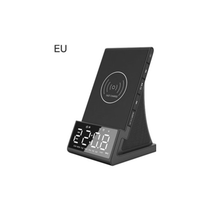 Dekoratív ébresztőóra vezeték nélküli Bluetooth töltővel, többszínű