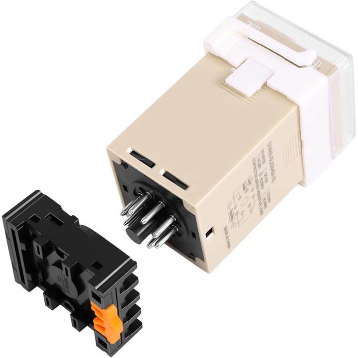Controller Digital Timer, Rqiurpn, DH48S-S, dubla intarziere, programabil, 0.1s-99.9h, 220VAC