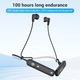 Casti Bluetooth cu banda de gat RG10 – HiFi Sunet Clar, 100H Autonomie, ENC Reducere Zgomot, Incarcare Magnetica, IP67 Rezistent la Apa, Design Elegant, Negru