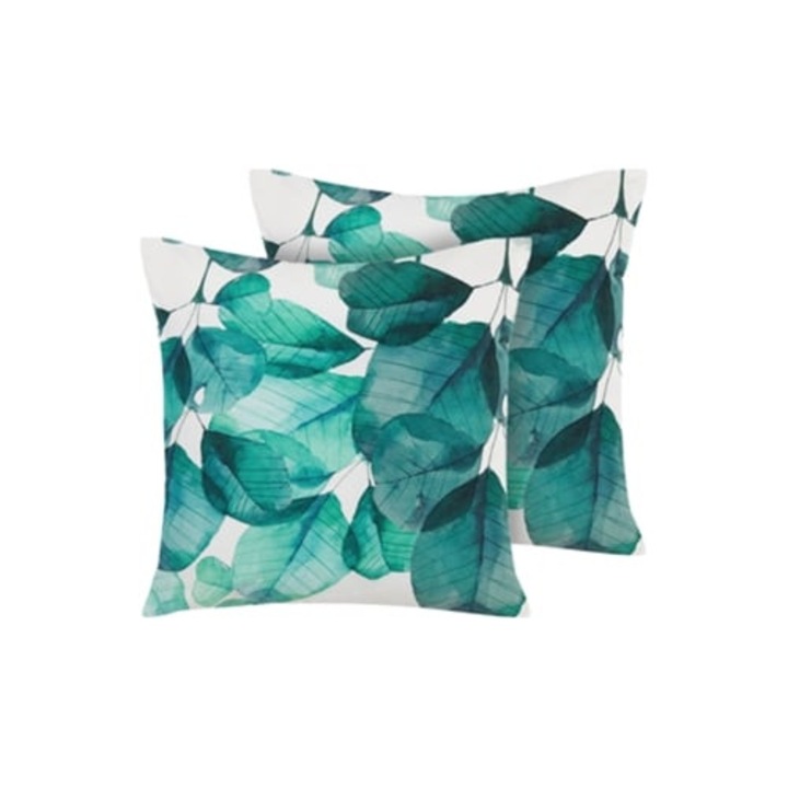 Trebbo zöld dekoratív párna szett, 2 db, poliészter, 45x45x12cm