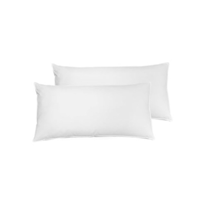 2 db Japara pamut díszpárna, fehér, 80x40x10cm