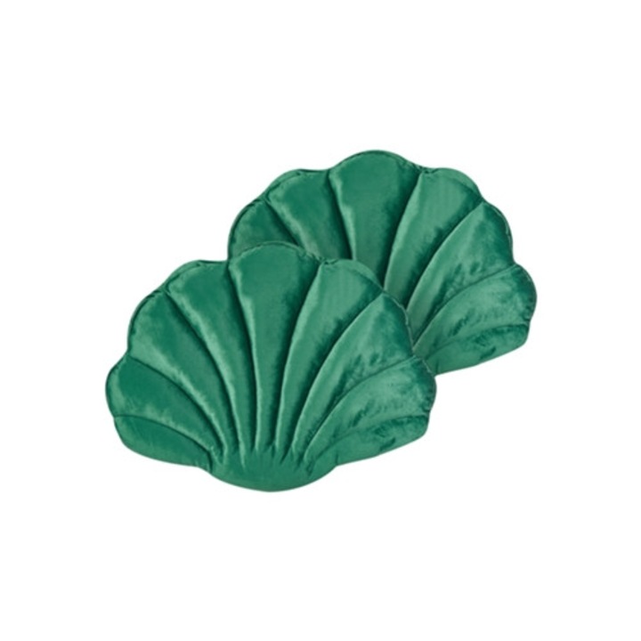 Set 2 perne decorative din catifea verde 47x35x6cm