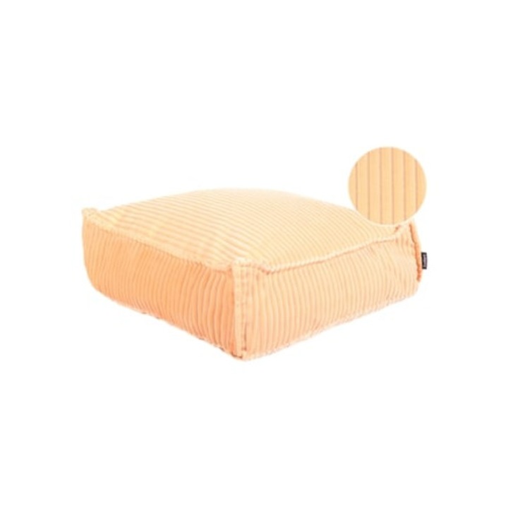 Taburet din bumbac cu structura din catifea BELIANI Allozai, roz, 55x55x20cm