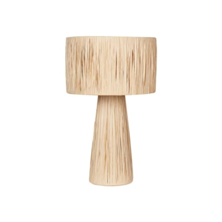 Veioza Beliani, lampa din frunze de palmier natural, 25x25x41cm