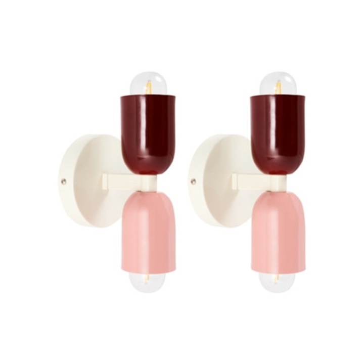 Set de 2 aplice metalice multicolore Beliani Topi