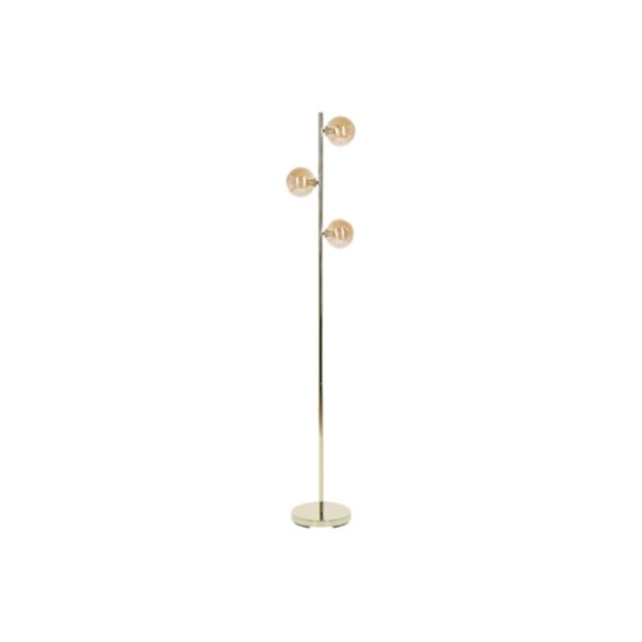Lampadar Ramis, otel auriu, 23x23x154cm