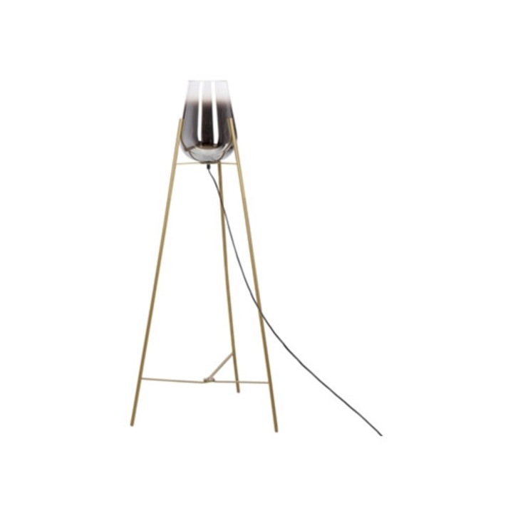 Lampadar BELIANI Mena, otel auriu, 55x55x133cm