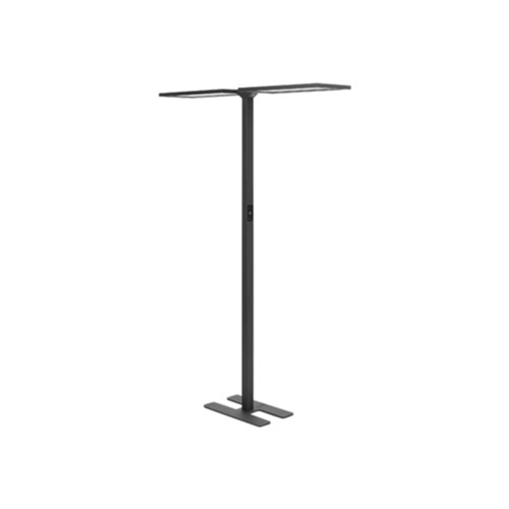 Lampadar Beliani din aluminiu negru, 135x30x197cm