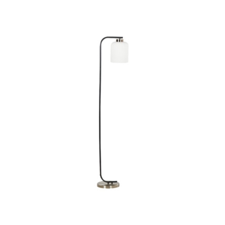 Lampadar Beliani Caudelo, otel negru, 28x28x150cm