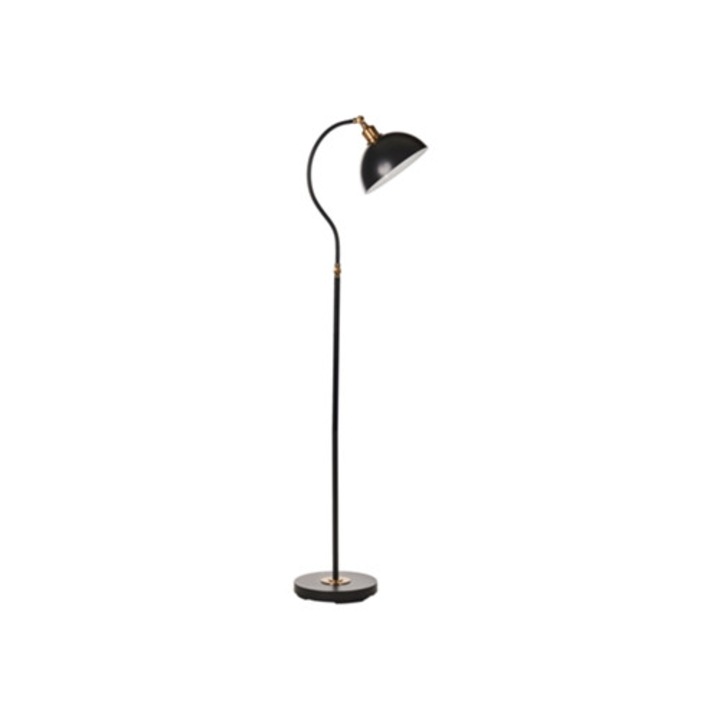 Lampadar Beliani Lennon, fier negru, 28x38x145cm