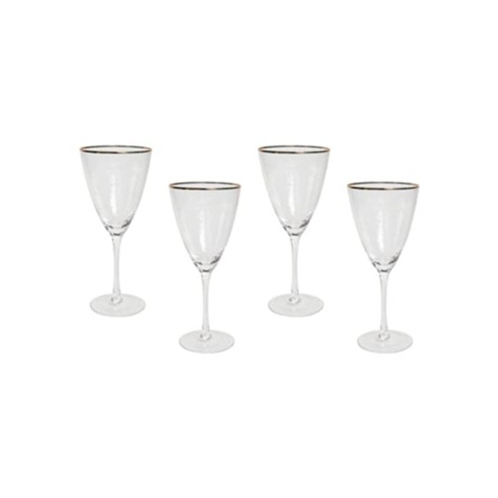 TOPAZ borospohár készlet, átlátszó