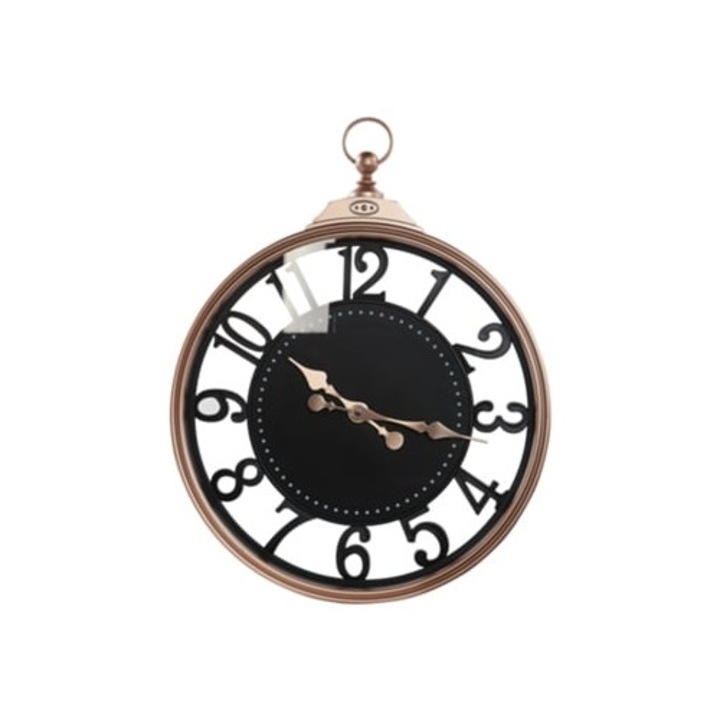 Ceas decorativ Alloza, negru, 44x5x52cm