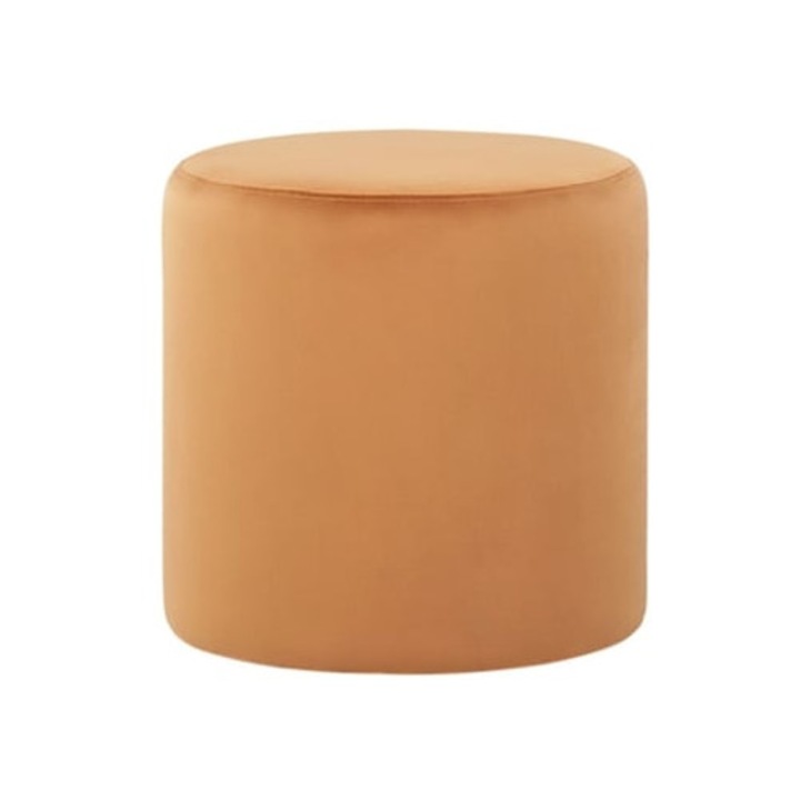 Taburet Beliani Lovett, narancssárga bársony, 47x47x46cm