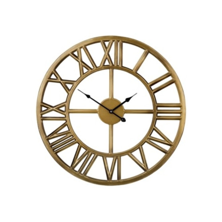 Nottwil dekoratív falióra, arany, 61x2x61cm