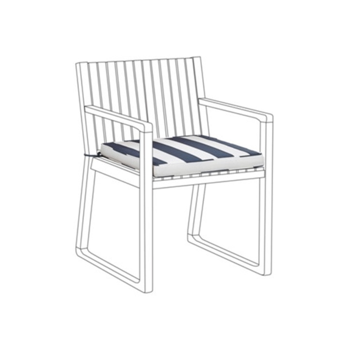 Perna decorativa Sassari, albastra, 46x46x5cm