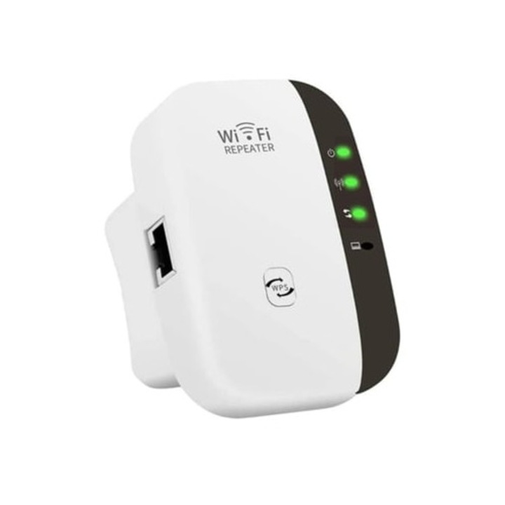 Extensor Wifi, amplificator internet, acoperire 3,600 mp, 45 dispozitive, port Ethernet
