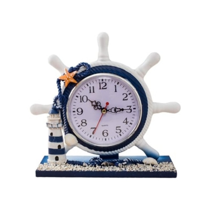 Asztali díszóra tengeri világítótorony témával