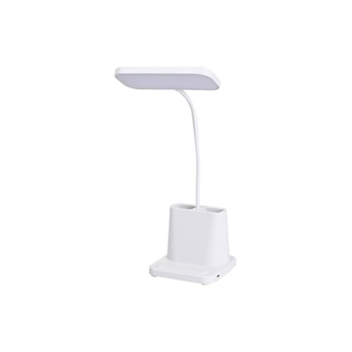 Veioza LED reglabila, 3 moduri de culoare, lampa de citit reincarcabila, alb