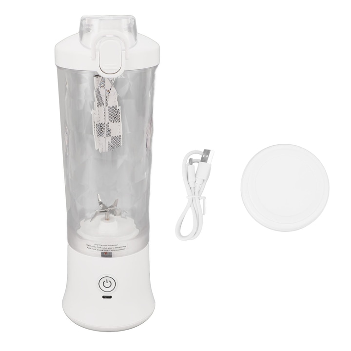 Storcator electric Jormftte, 350ml, roz, design detasabil, incarcare USB