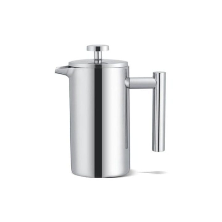 Francia presszó kávéfőző, 304-es rozsdamentes acél, duplafalú szigetelt kialakítás, 1L