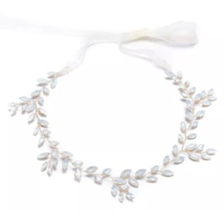 Булчинска тиара, опал и кристали, ръчна изработка