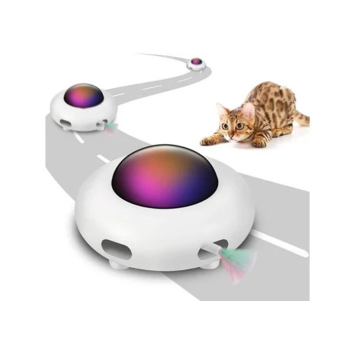 Интерактивна играчка за котки 4 в 1, интелигентен режим, нисък шум, презареждаща се