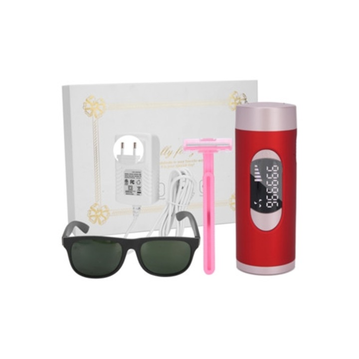 Epilator cu laser pentru indepartarea parului, 5 viteze, corp complet, multicolor