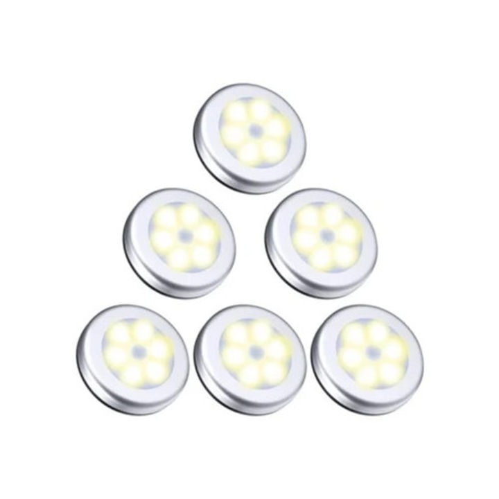 Aplice cu senzor de miscare, LED, energie eficienta, alimentare cu baterii, instalare usoara, fixe