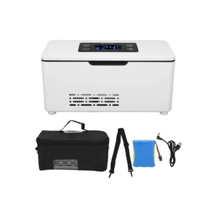 Frigider portabil pentru insulina, 10600 mAh, temperatura constanta, dimensiuni compacte