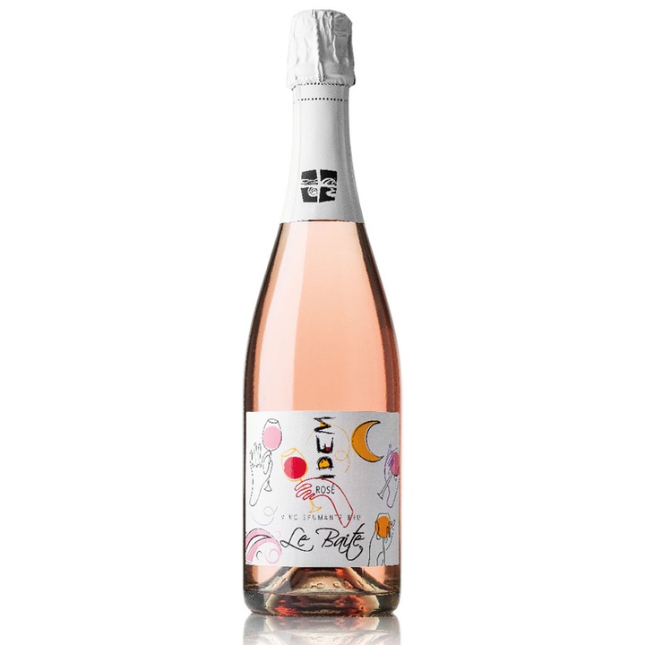 Vin Spumant Biologic Le Baite Rose, Vegan, 0.75L, roz pal, demi-sec