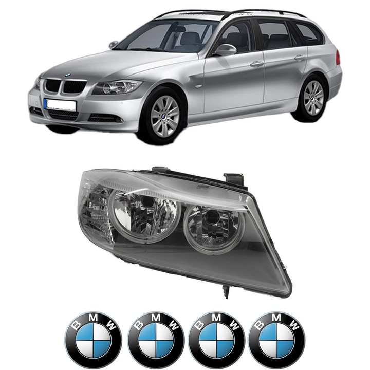 Far Dreapta Fata Bmw Seria 3 Touring (E91) din 2004-2012, Auto, TYC, 4x Stickere auto cu BMW