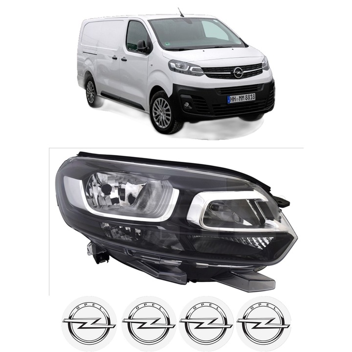 Far Stanga Fata OPEL VIVARO C Platform Cabin (K0) din 2020-2024, Auto, TYC, 4x Stickere auto cu OPEL