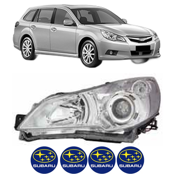 Far Stanga Fata SUBARU LEGACY V Estate (BR) din 2009-2014, Auto, DEPO, 4x Stickere auto cu SUBARU