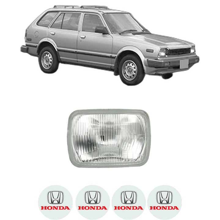 Far Dreapta / Stanga Fata HONDA CIVIC III Shuttle (AN, AR) din 1983-1987, Auto, DEPO, 4x Stickere auto cu HONDA