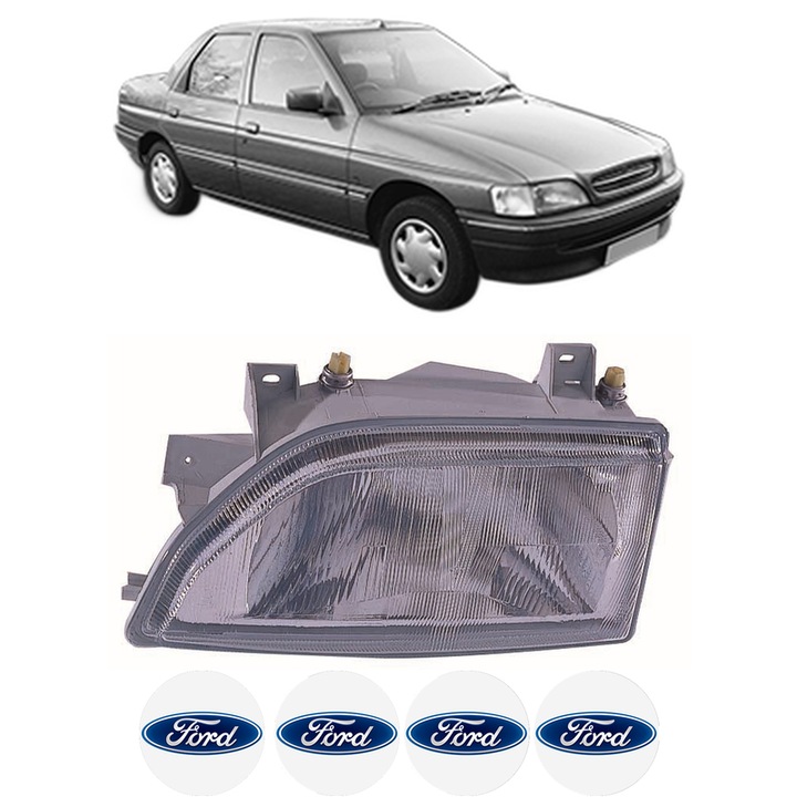 Far Stanga Fata FORD ORION III (GAL) din 1990-1993, Auto, DEPO, 4x Stickere auto cu FORD