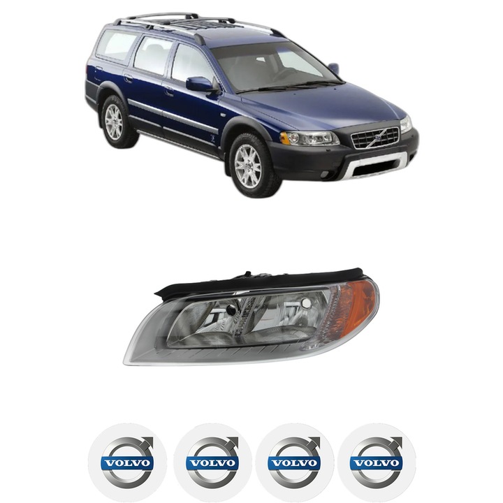 Far Stanga Fata VOLVO XC70 II (136) din 2007-2016, Auto, TYC, 4x Stickere auto cu VOLVO
