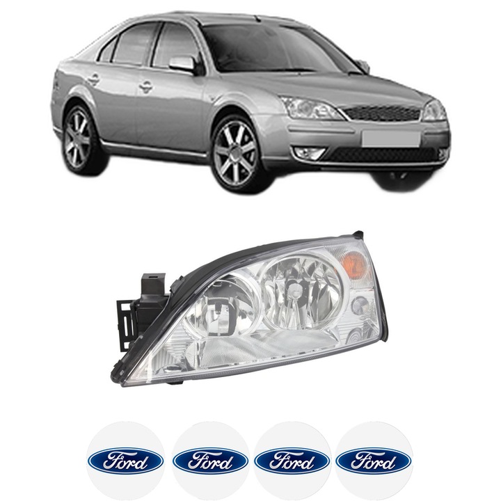 Far Stanga Fata FORD MONDEO III (B5Y) din 2000-2007, Auto, DEPO, 4x Stickere auto cu FORD