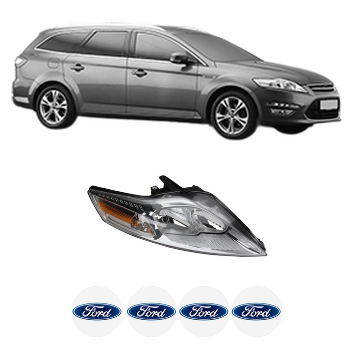 Far Dreapta Fata FORD MONDEO IV Van din 2007-2014, Auto, TYC, 4x Stickere auto cu FORD