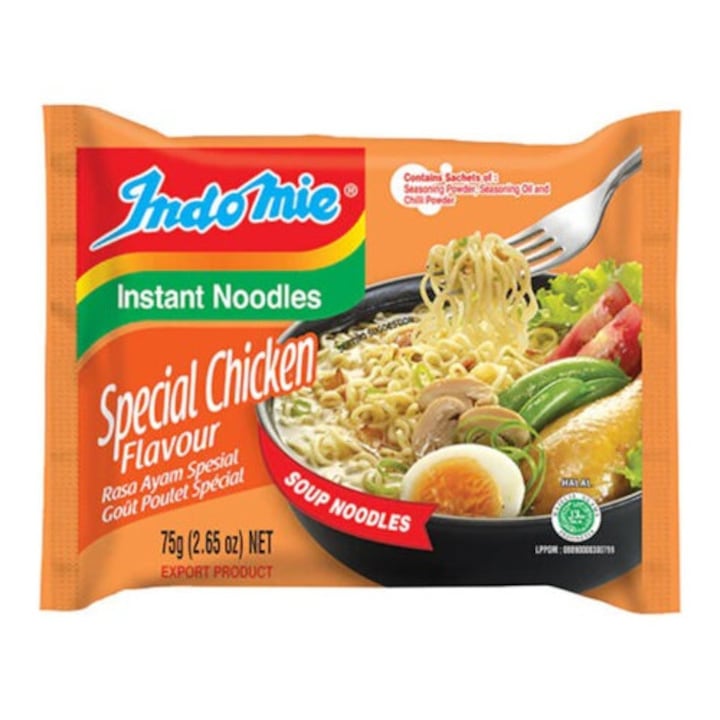 Taitei instant, Indomie Noodles, cu Pui, 75g