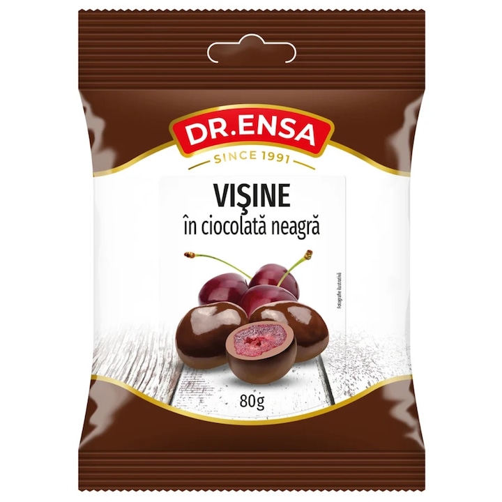 Visine in ciocolata neagra 80g Dr. Ensa