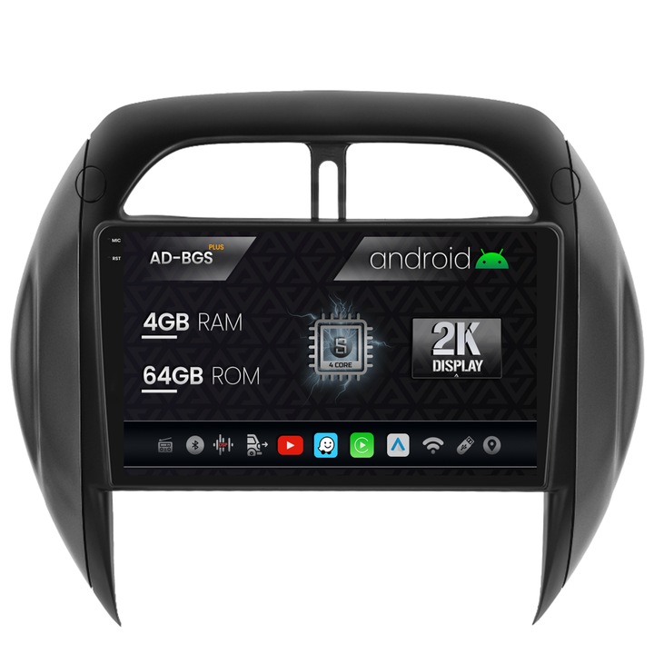 Navigatie Autodrop 2K Toyota RAV4 (2003-2005), Android OS, S-Quadcore, 4GB RAM, 64GB ROM, 9.5 Inch - AD-BGS90042K, AD-BGRKIT109V4