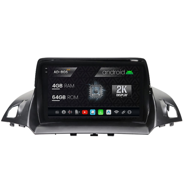 Navigatie Autodrop 2K Ford Kuga, C-Max (2013-2018), Android OS, S-Quadcore, 4GB RAM, 64GB ROM, 9.5 Inch - AD-BGS90042K, AD-BGRKIT114